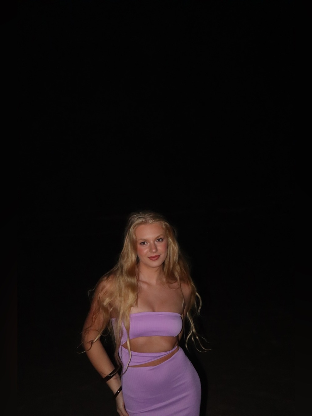 Frankie’s Bikinis Lavender Cutout Mini Dress Ribbed